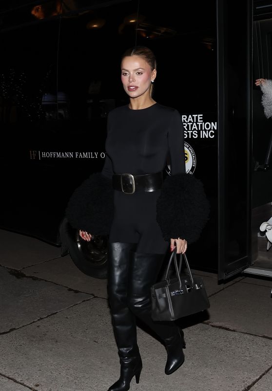 Brooks Nader Dazzles in All-Black Ensemble for Aspen Holiday Dinner!