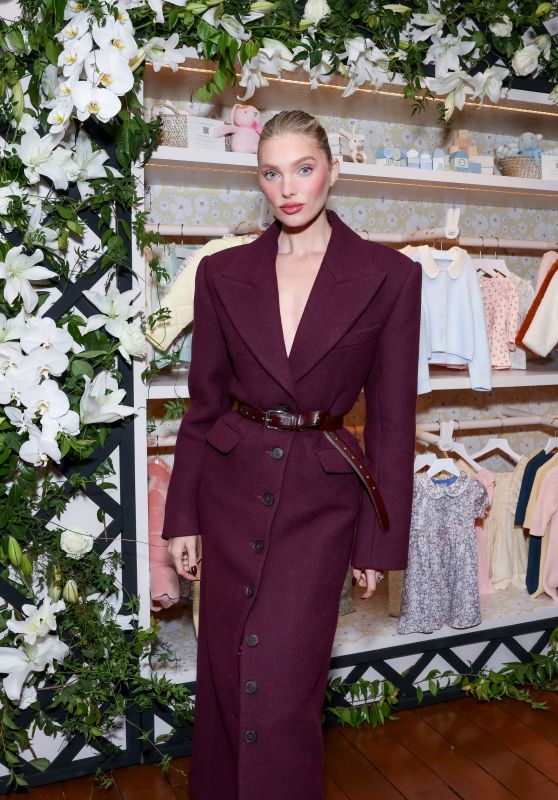 Elsa Hosk: Chic in Burgundy at Sofia Richie Grainge