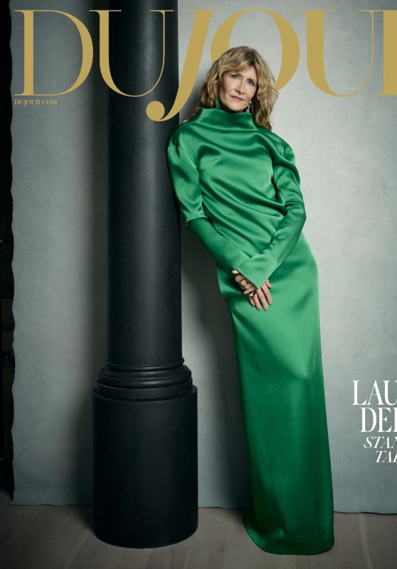 Laura Dern: Emerald Elegance and Timeless Grace on DUJOUR Cover!