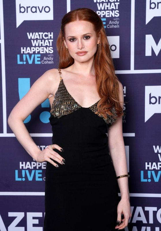 Madelaine Petsch Dazzles in Little Black Dress on "Watch What Happens Live"