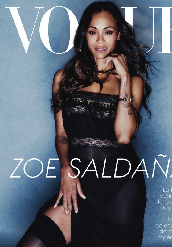 Zoe Saldaña Shimmers on Vogue México Cover!